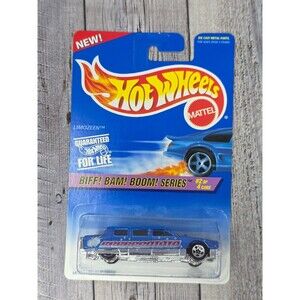 Hot Wheels Biff Bam Boom Series Limozeen Blue Limousine Moneyed Madness NEW 1997